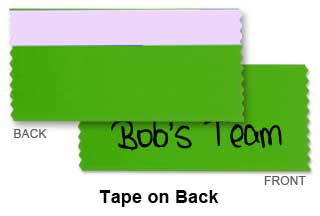 Tape on ribbon back selected.